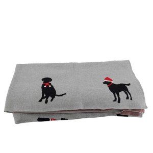 Christmas Dogs Knit Throw
